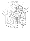 DOOR Diagram and Parts List for GS395LEGQ3  Whirlpool Range