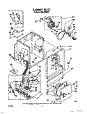 CABINET Diagram and Parts List for TGDL200WW0  Whirlpool Dryer
