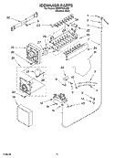 ICEMAKER Diagram and Parts List for GD5YHEXLS00  Whirlpool Refrigerator