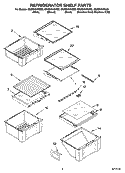 REFRIGERATOR SHELF PARTS Diagram and Parts List for GS2SHAXNB02  Whirlpool Refrigerator