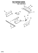 TOP VENTING PARTS, OPTIONAL PARTS Diagram and Parts List for RS610PXGW11  Whirlpool Range