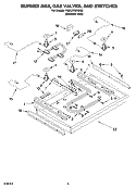BURNER BOX, GAS VALVES, AND SWITCHES, OPTIONAL PARTS Diagram and Parts List for KGCC706RSS00  KitchenAid Cooktop