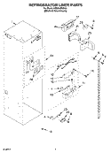 REFRIGERATOR LINER PARTS Diagram and Parts List for KSSO48FMX00  KitchenAid Refrigerator