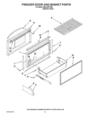 FREEZER DOOR AND BASKET PARTS Diagram and Parts List for KBLC36FTS06  KitchenAid Refrigerator