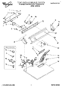 SECTION Diagram and Parts List for LEN3624BW2  Whirlpool Dryer