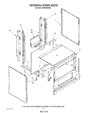EXTERNAL OVEN Diagram and Parts List for SF300BSRW5  Whirlpool Range