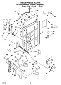 REAR PANEL PARTS Diagram and Parts List for KAWS850LQ1  KitchenAid Washer