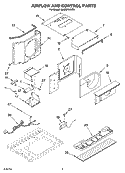 AIR FLOW AND CONTROL PARTS Diagram and Parts List for MACQ124XP0  Whirlpool Air Conditioner