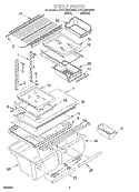 SHELF Diagram and Parts List for ET21UMXGW02  Whirlpool Refrigerator