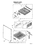 DISHRACK Diagram and Parts List for DU9700XR2  Whirlpool Dishwasher