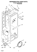 REFRIGERATOR LINER PARTS Diagram and Parts List for KSRW25CRSS02  KitchenAid Refrigerator