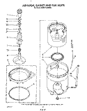 AGITATOR, BASKET AND TUB Diagram and Parts List for KAWE764WWH0  KitchenAid Washer