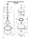 AGITATOR, BASKET AND TUB Diagram and Parts List for 6LSC9255BQ0  Whirlpool Washer