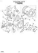 SECTION Diagram and Parts List for LER5634DQ1  Whirlpool Dryer