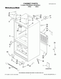 CABINET PARTS Diagram and Parts List for KBFS22EWBL2  KitchenAid Refrigerator
