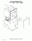 TUB AND FRAME PARTS Diagram and Parts List for WDT770PAYW0  Whirlpool Dishwasher