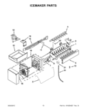 ICEMAKER PARTS Diagram and Parts List for KBFS22EWMS9  KitchenAid Refrigerator
