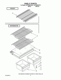 SHELF PARTS Diagram and Parts List for W4TXNWFWT01  Whirlpool Refrigerator