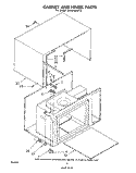 CABINET AND HINGE Diagram and Parts List for MW8100XP0  Whirlpool Microwave