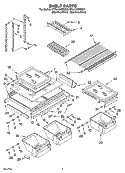 SHELF PARTS Diagram and Parts List for KTRA19KRSS01  KitchenAid Refrigerator