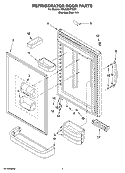 REFRIGERATOR DOOR PARTS Diagram and Parts List for KBLS22KTSS01  KitchenAid Refrigerator
