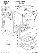 SECTION Diagram and Parts List for RES7646KQ1  Roper Dryer