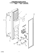 FREEZER DOOR PARTS Diagram and Parts List for GS2SHAXSQ01  Whirlpool Refrigerator