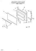 FREEZER DOOR, LIT/OPTIONAL Diagram and Parts List for 6ET19DKXDN02  Whirlpool Refrigerator