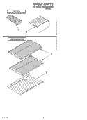 SHELF, OPTIONAL Diagram and Parts List for ET8WWKXKQ00  Whirlpool Refrigerator