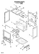 CHASSIS PARTS Diagram and Parts List for IEP315RQ0  Inglis Range