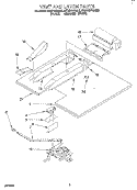 VENT AND LATCH Diagram and Parts List for KEBS107BBL2  KitchenAid Wall Oven