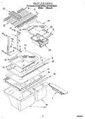 SHELF Diagram and Parts List for RT18AKXDN05  Roper Refrigerator