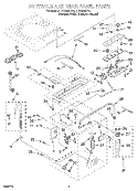 CONTROLS AND REAR PANEL Diagram and Parts List for LCR5232DQ0  Whirlpool Washer