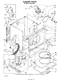 CABINET Diagram and Parts List for LG6091XSW1  Whirlpool Dryer