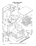 UPPER OVEN Diagram and Parts List for RB270PXK3  Whirlpool Wall Oven