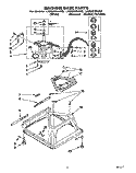 MACHINE BASE Diagram and Parts List for LBR6233AW0  Whirlpool Washer