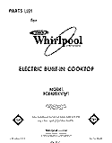 SECTION Diagram and Parts List for RC8400XVG1  Whirlpool Cooktop