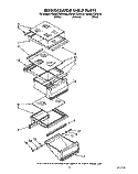 REFRIGERATOR SHELF Diagram and Parts List for KSRB27QXBL00  KitchenAid Refrigerator