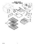 OVEN Diagram and Parts List for KERS507YAL1  KitchenAid Range