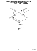 LOWER WASHARM AND STRAINER PARTS Diagram and Parts List for KUDI02CRBL4  KitchenAid Dishwasher