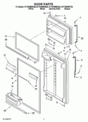 DOOR PARTS Diagram and Parts List for W1TXEMMWT00  Whirlpool Refrigerator