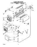 ICEMAKER Diagram and Parts List for KTRS20MAAL10  KitchenAid Refrigerator