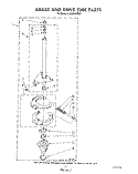 BRAKE AND DRIVE TUBE Diagram and Parts List for 6LA6300XTW1  Whirlpool Washer