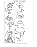 PUMP AND MOTOR Diagram and Parts List for DP3840XPN0  Whirlpool Dishwasher