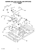 BURNER BOX, GAS VALVES, AND SWITCHES, OPTIONAL PARTS Diagram and Parts List for KGCC766RSS01  KitchenAid Cooktop