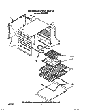 INTERNAL OVEN Diagram and Parts List for SEC350XW0  Roper Range