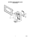 CONTROL PANEL AND DOOR Diagram and Parts List for MT2100CYR0  Whirlpool Microwave