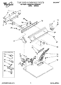 TOP AND CONSOLE, LIT/OPTIONAL Diagram and Parts List for LGN3624BW1  Whirlpool Dryer