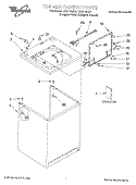 TOP AND CABINET, LITERATURE Diagram and Parts List for LXR7144EQ2  Whirlpool Washer