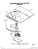 COMPONENT SHELF AND LATCH Diagram and Parts List for BES750WB0  Roper Range